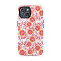 Grapefruit Pattern MagSafe Phone Case on iPhone showing vibrant citrus fruit design