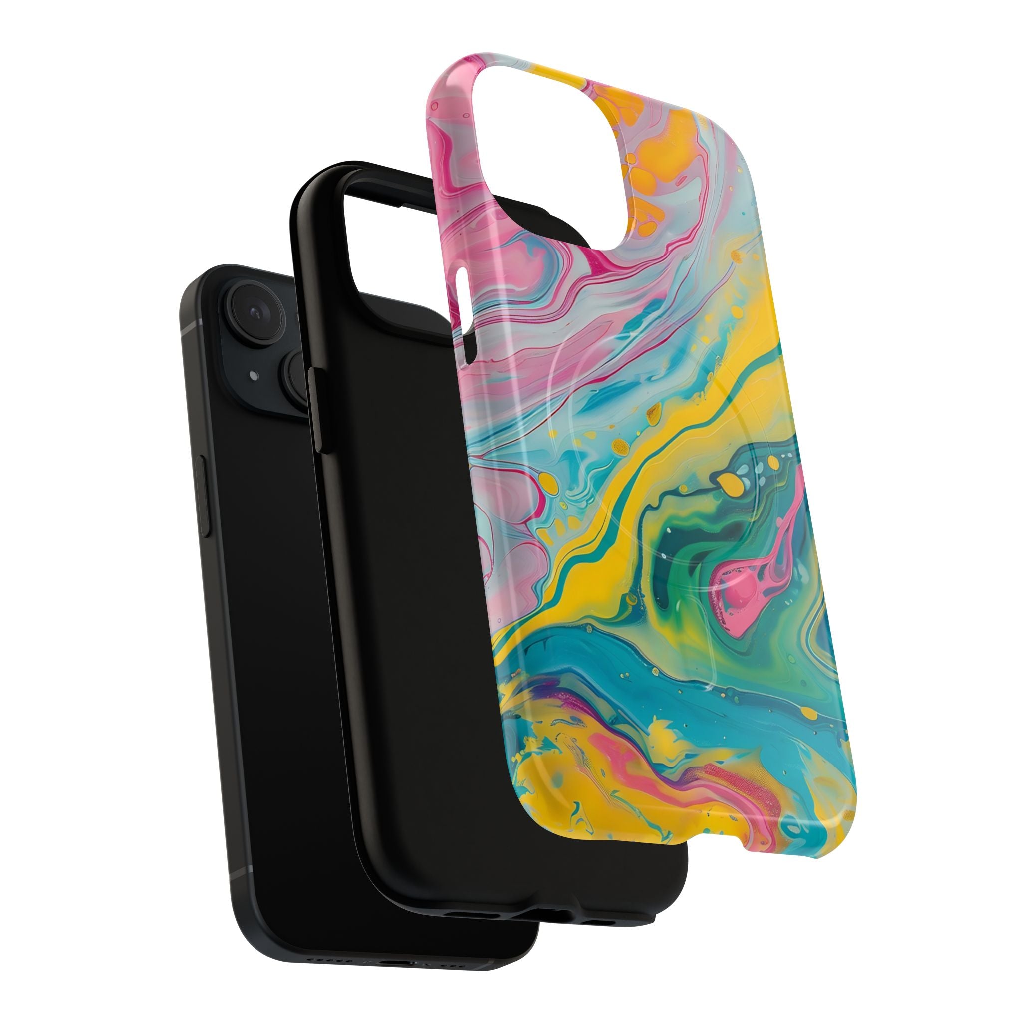 Abstract Color Swirl Magnetic Phone Case — Tough Protective iPhone Cover