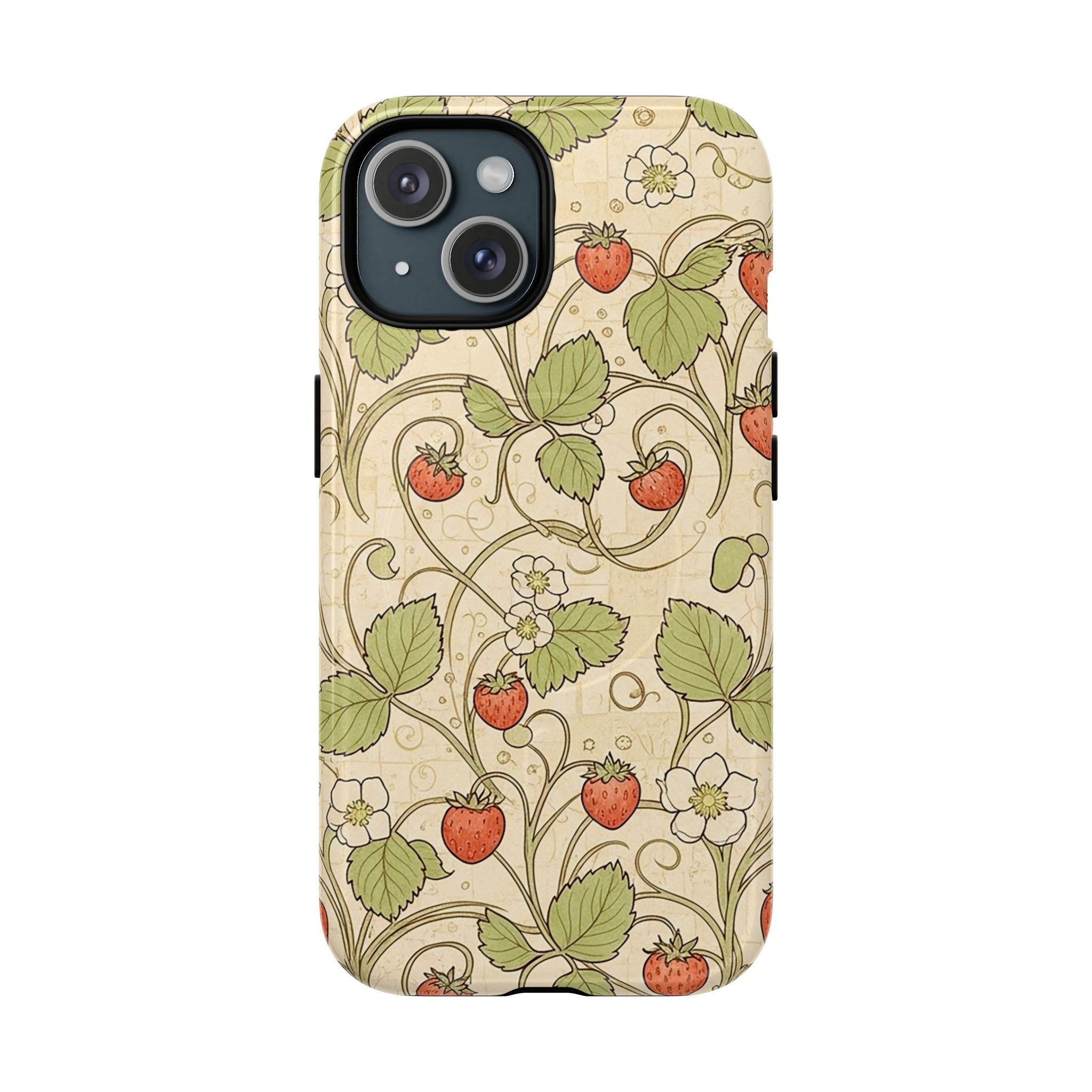 Strawberry Vine vintage floral phone case for iPhone