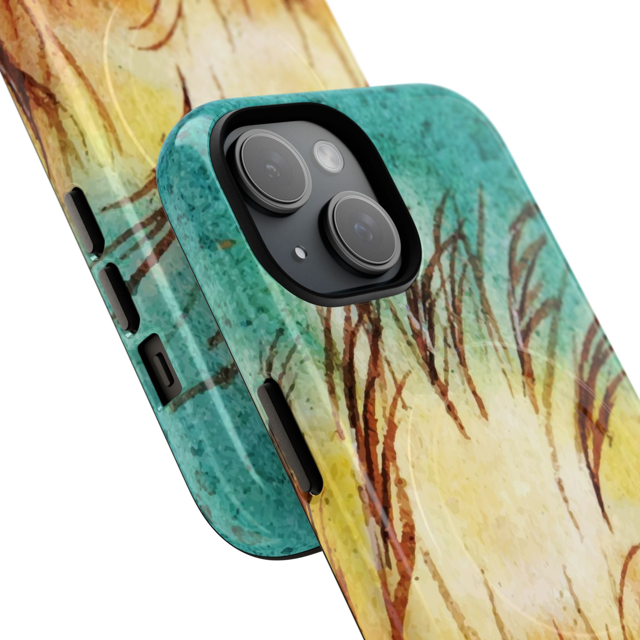 Sunset Reeds MagSafe Phone Case — Nature-Inspired Artistic Design