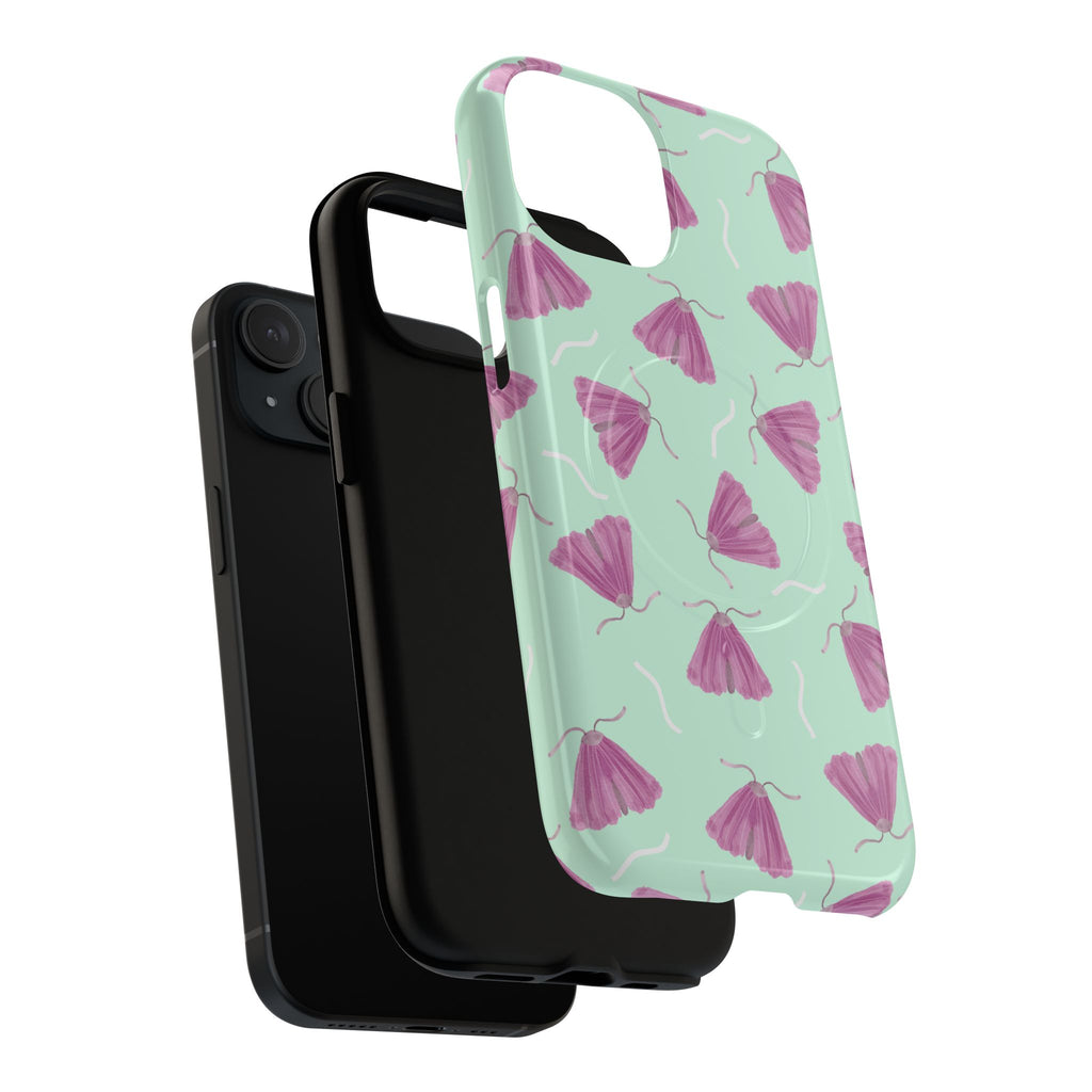 Moth & Floral MagSafe Phone Case — Feminine Protective Butterfly Design