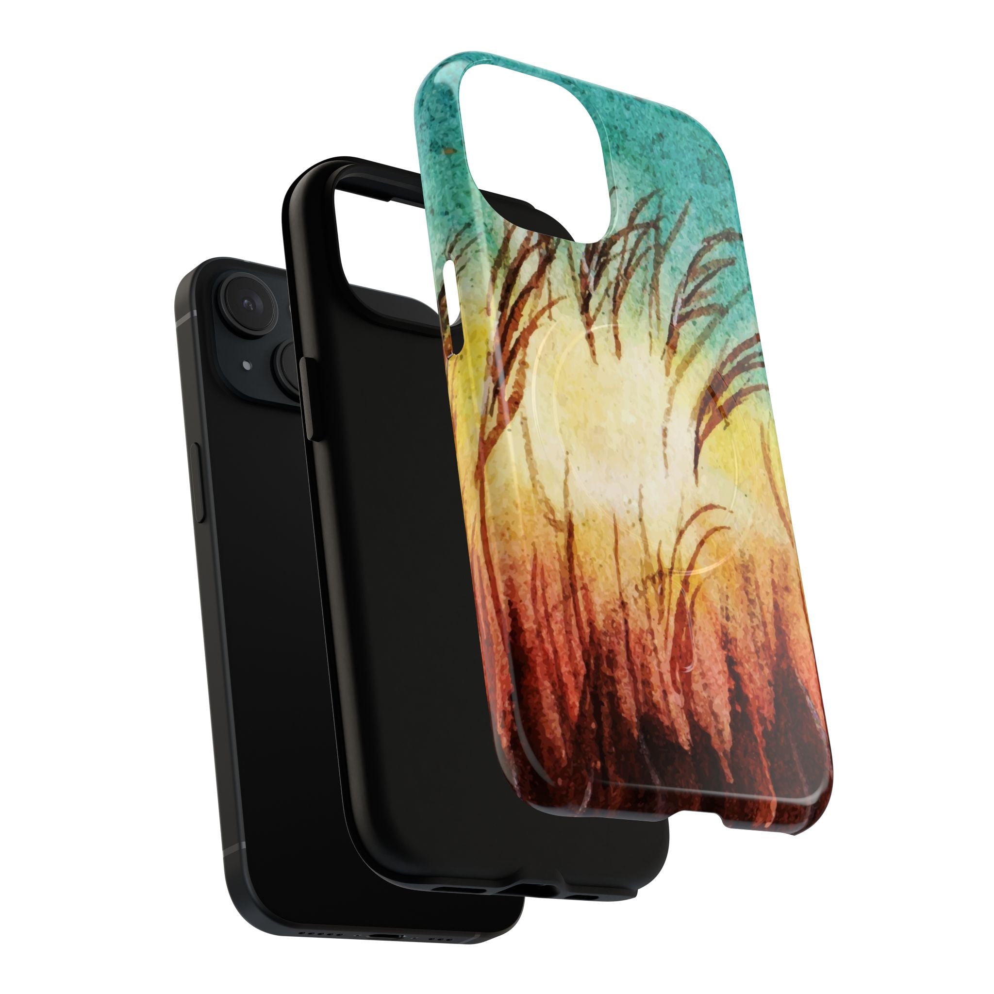 Sunset Reeds MagSafe Phone Case — Nature-Inspired Artistic Design