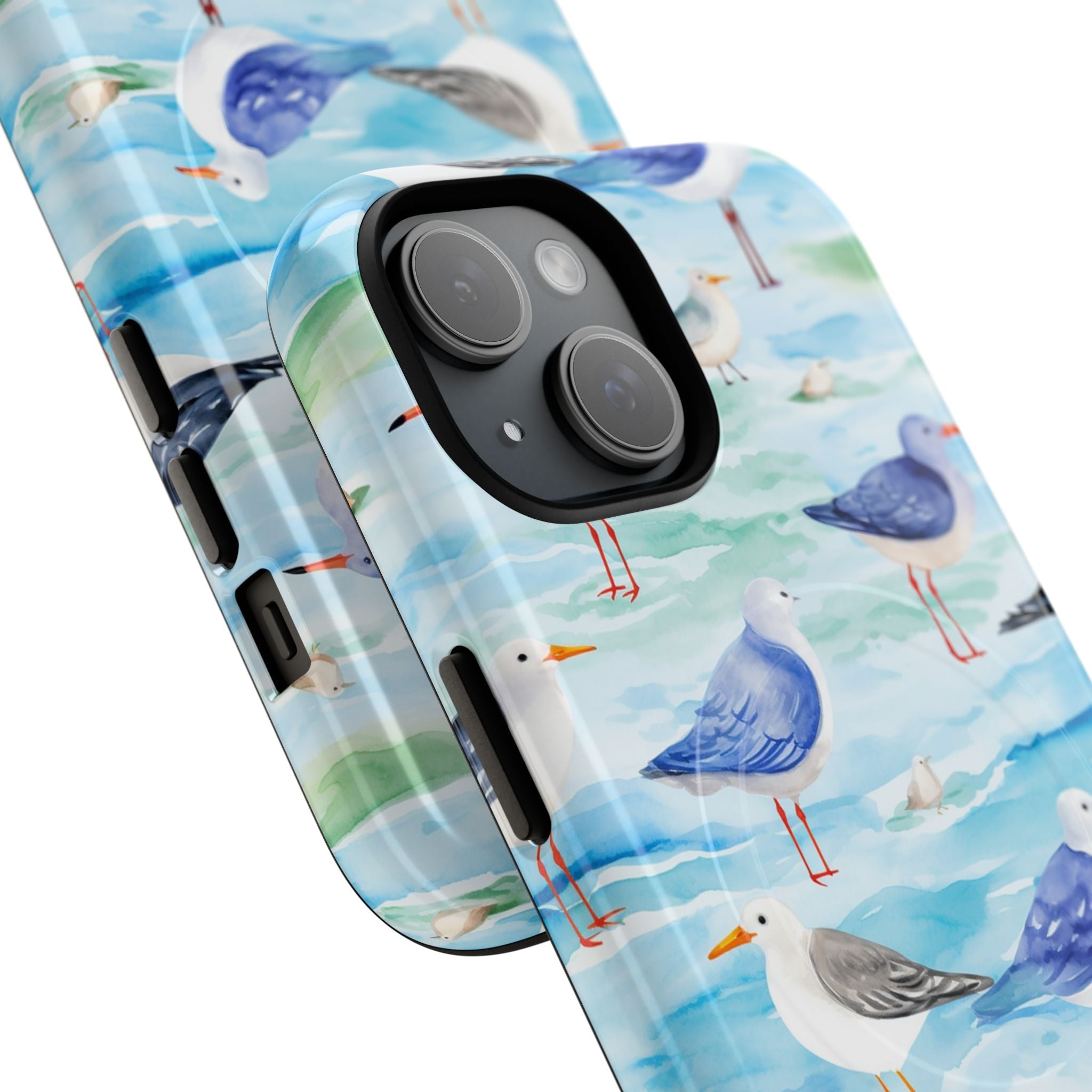 Seagull Watercolor MagSafe Phone Case | Coastal Beach Protective Cover