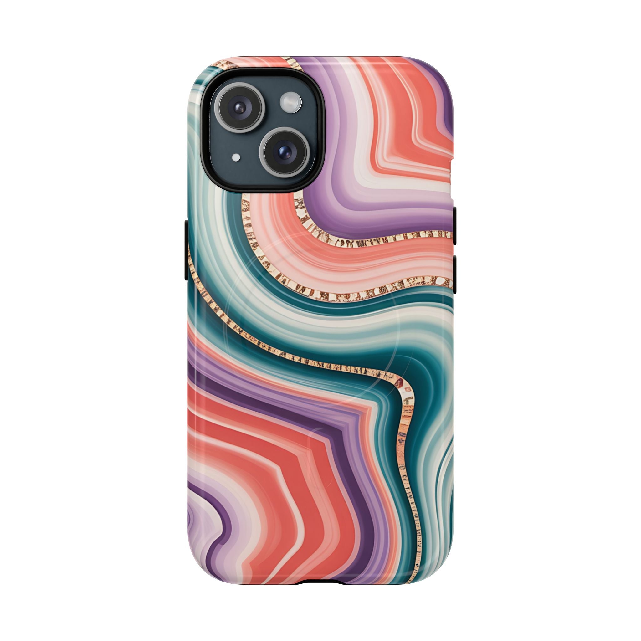 Colorful Agate MagSafe Phone Case | Boho Tough Protection