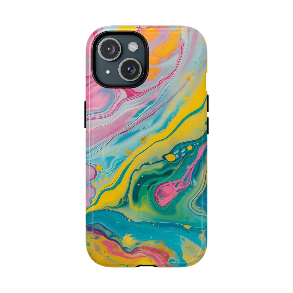 Abstract Color Swirl Magnetic Phone Case — Tough Protective iPhone Cover