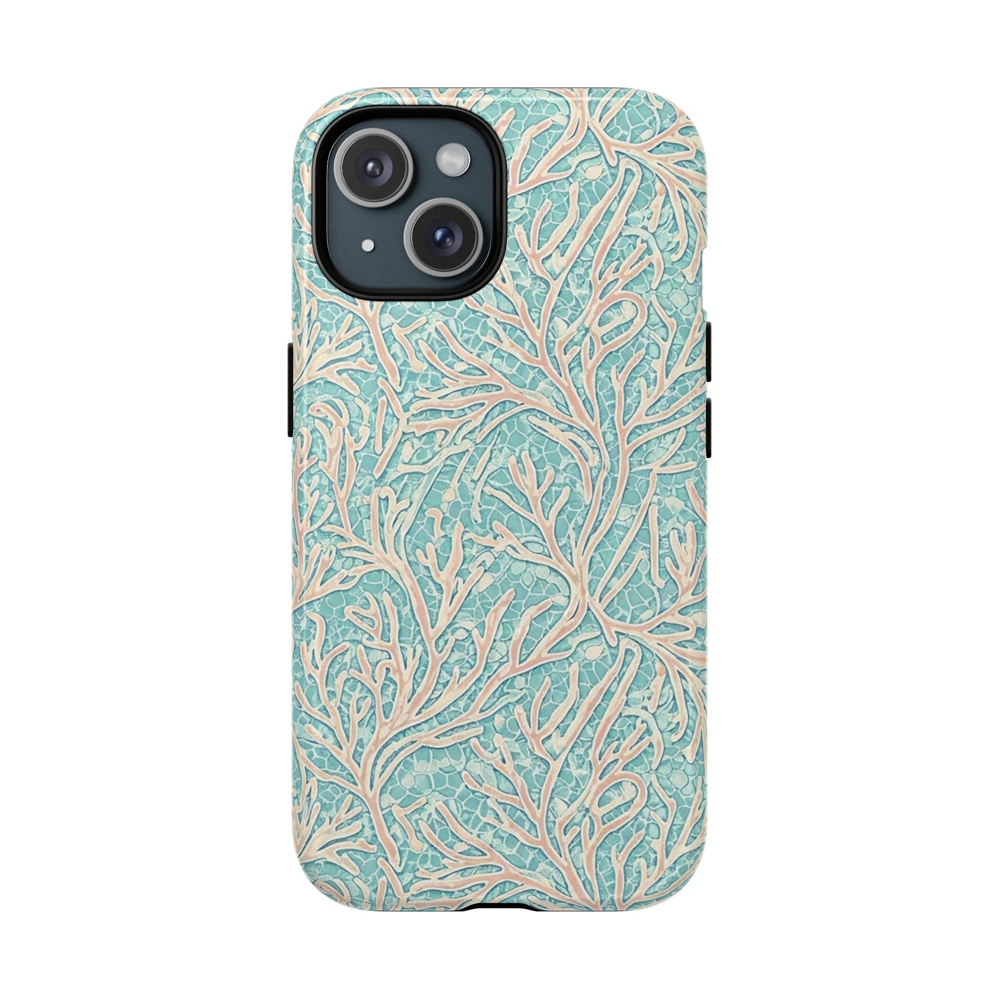 Seafoam Coral MagSafe Phone Case - Ocean-inspired protective dual-layer cover