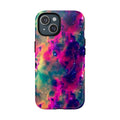 Galaxy Nebula Phone Case with Colorful Space Pattern and MagSafe