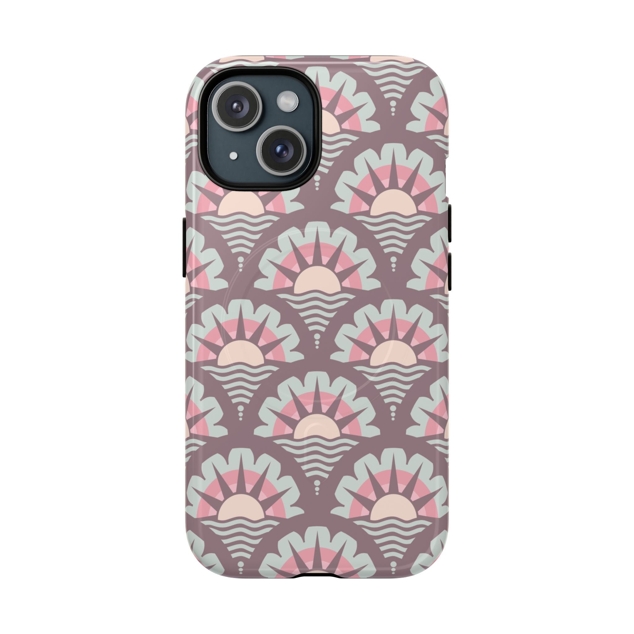 Floral Sunset boho phone case for iPhone