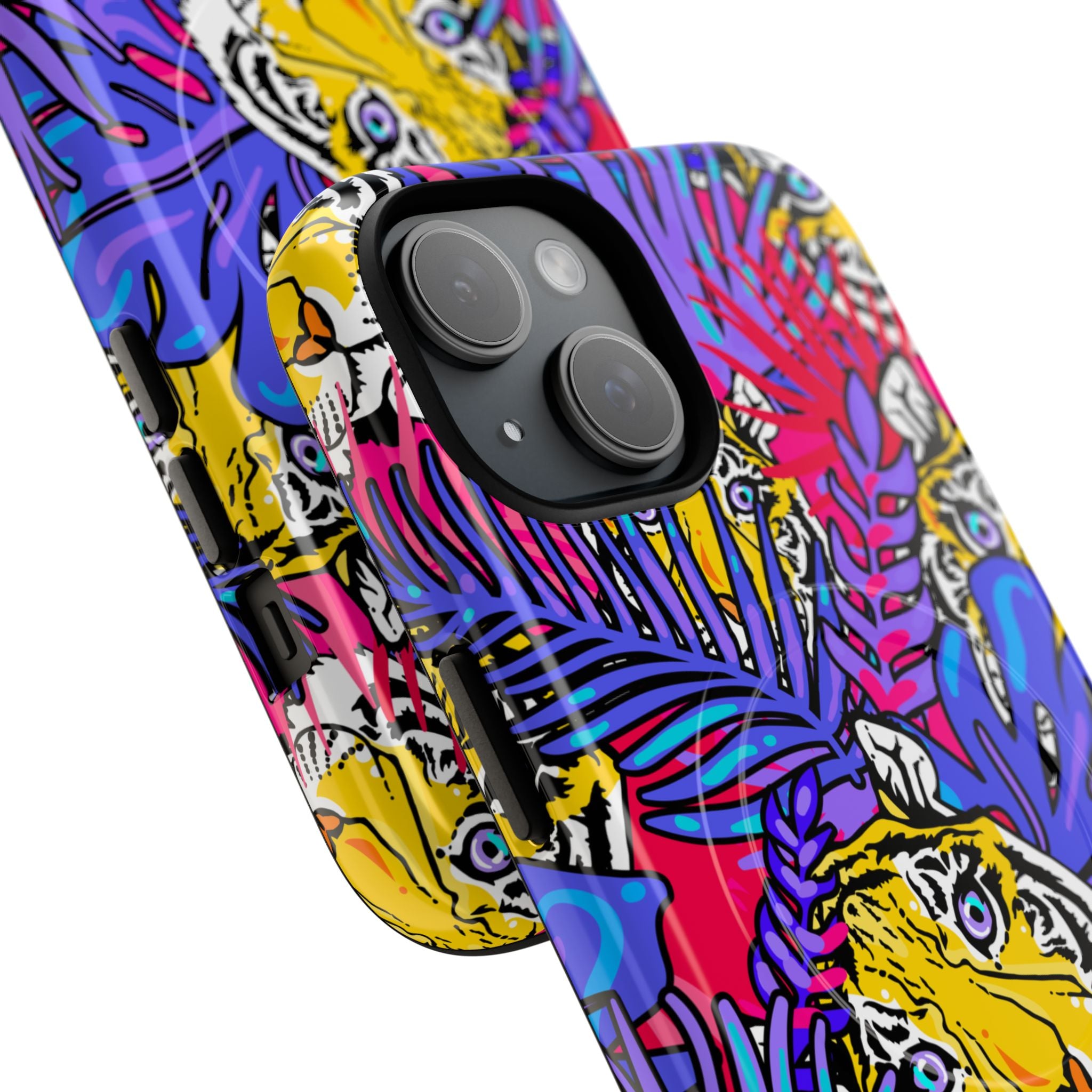 Tropical Tiger Phone Case — Bold Jungle Animal Print MagSafe Magnetic Cover