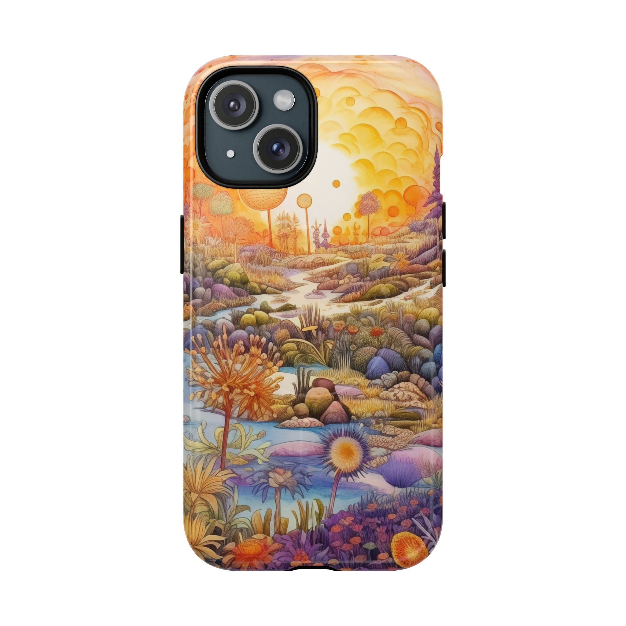 Sunset Landscape Phone Case — Dreamscape Nature Art MagSafe Magnetic Cover