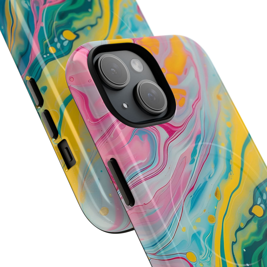 Abstract Color Swirl Magnetic Phone Case — Tough Protective iPhone Cover