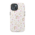 Tough MagSafe Phone Case with Cute Pastel Duck & Floral Pattern
