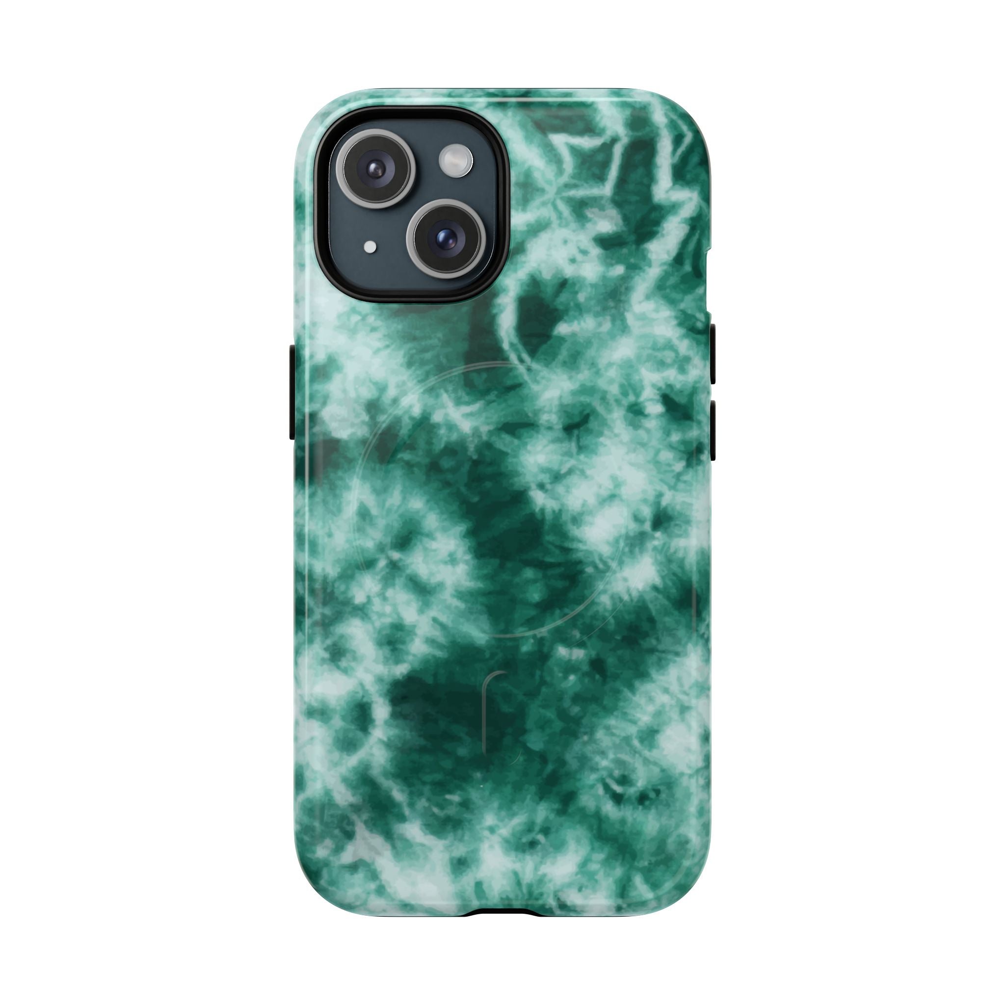 Emerald Marble Phone Case — Teal Green Swirl MagSafe Magnetic Cover