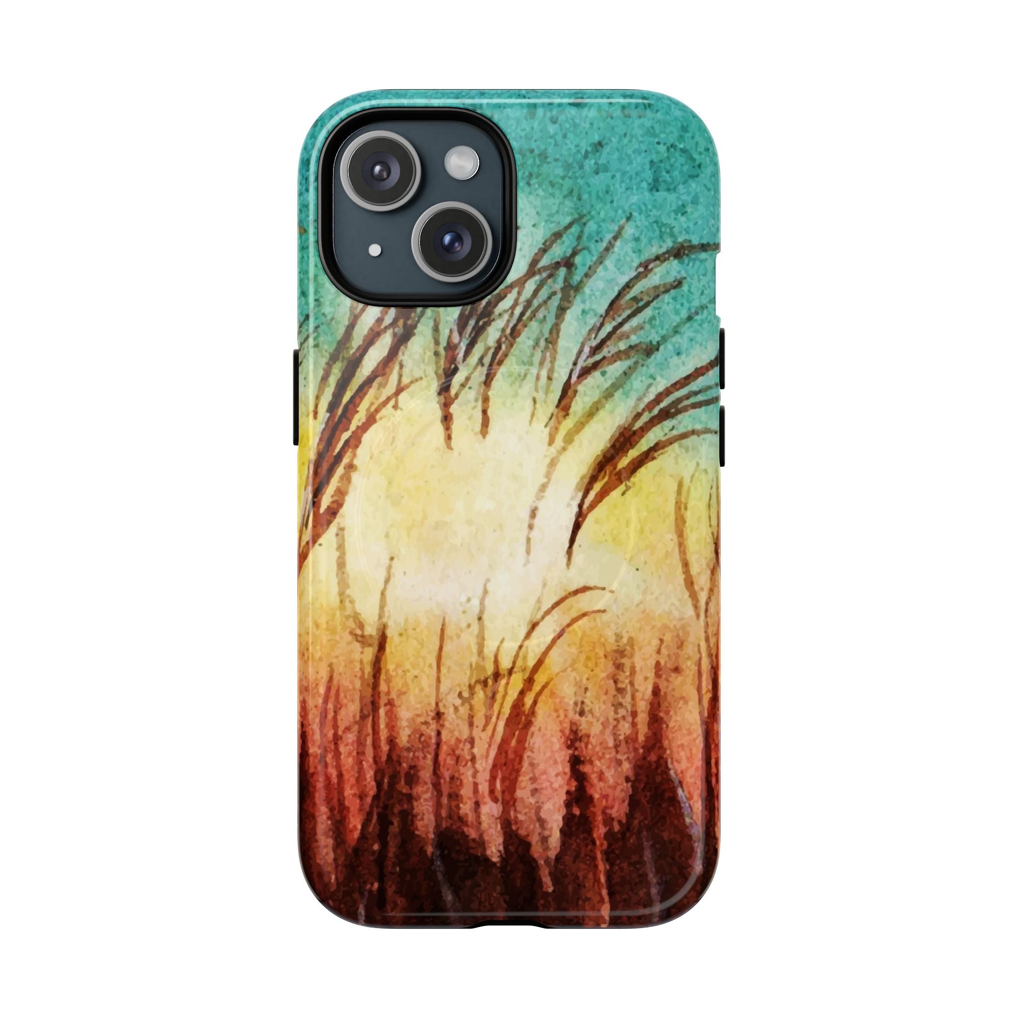 Sunset Reeds MagSafe Phone Case — Nature-Inspired Artistic Design