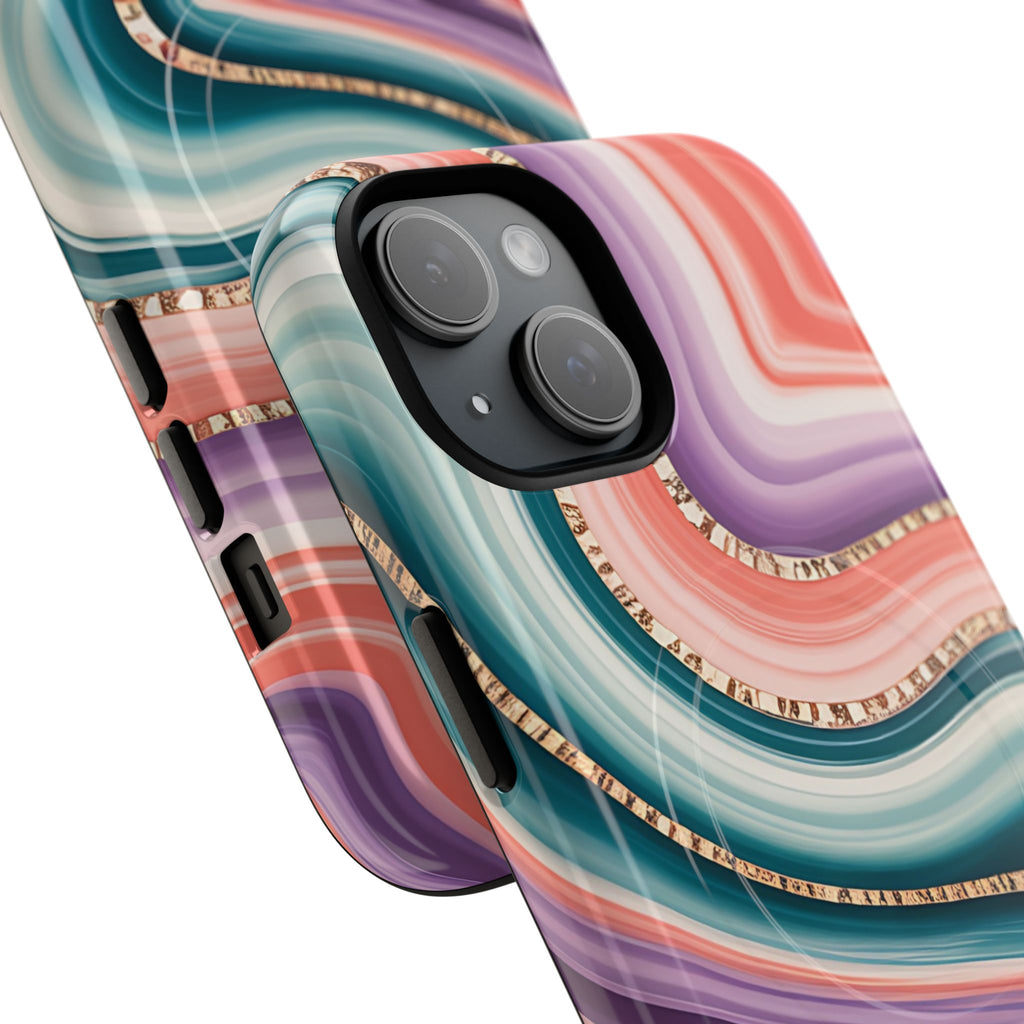 Colorful Agate MagSafe Phone Case | Boho Tough Protection