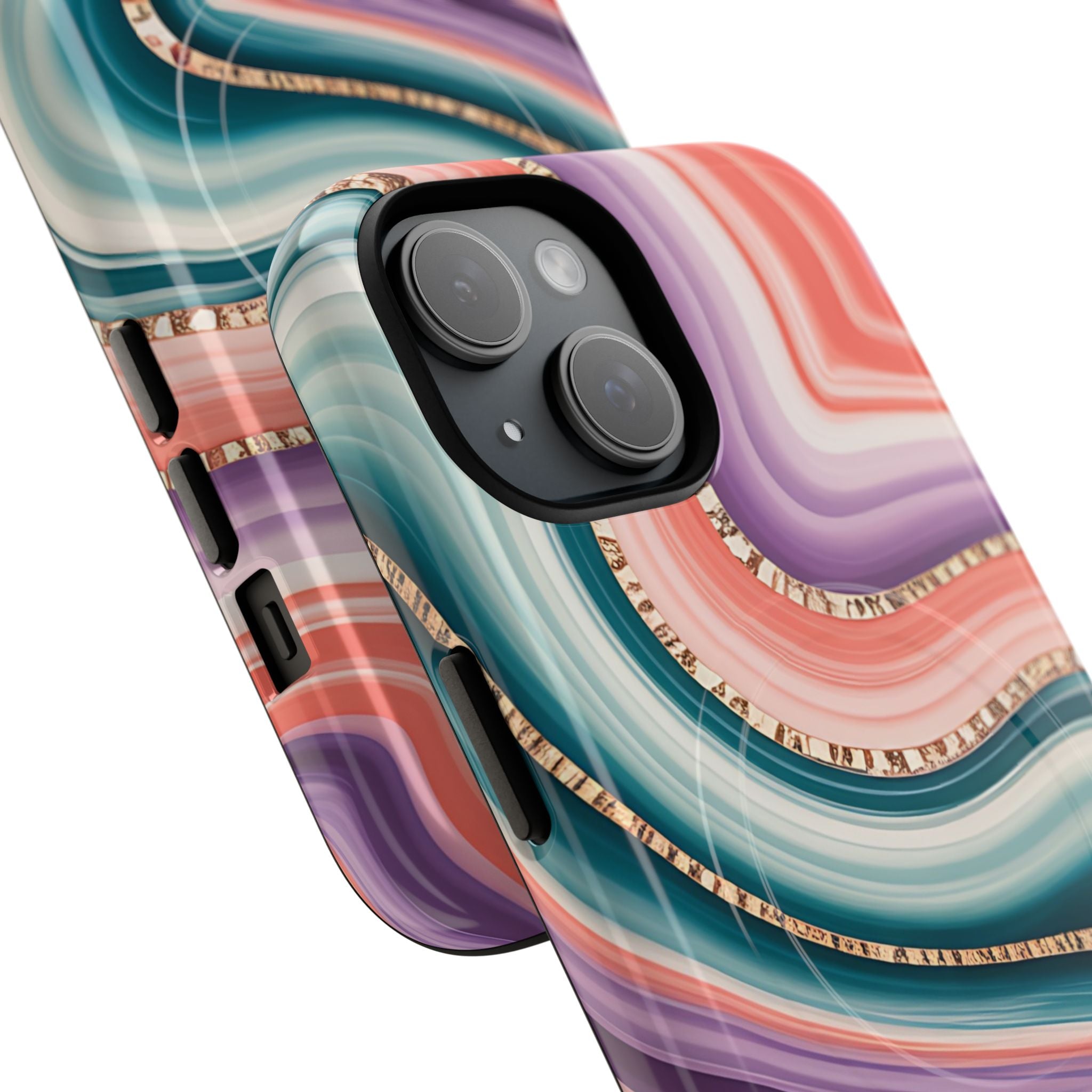 Colorful Agate MagSafe Phone Case | Boho Tough Protection