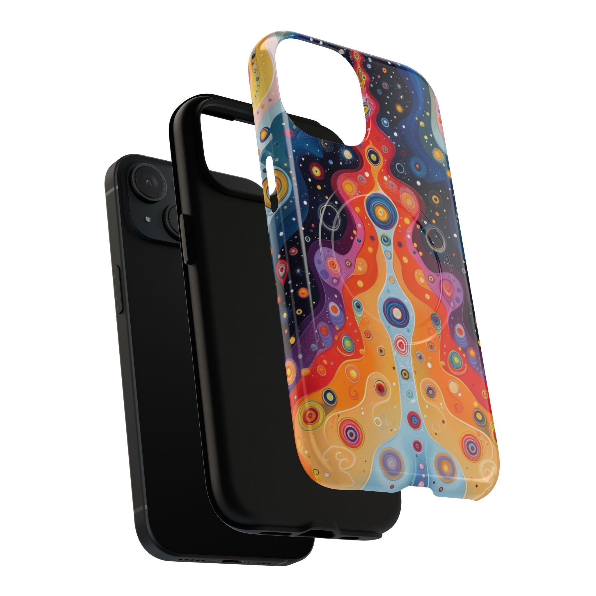 Psychedelic Cosmic Phone Case — Abstract Swirl Art MagSafe Magnetic Cover