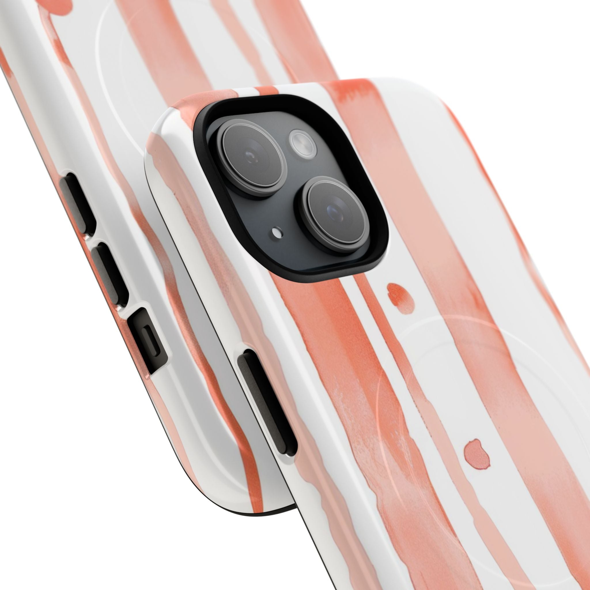 Abstract Coral Stripe Phone Case — Tough Magnetic Protective Cover