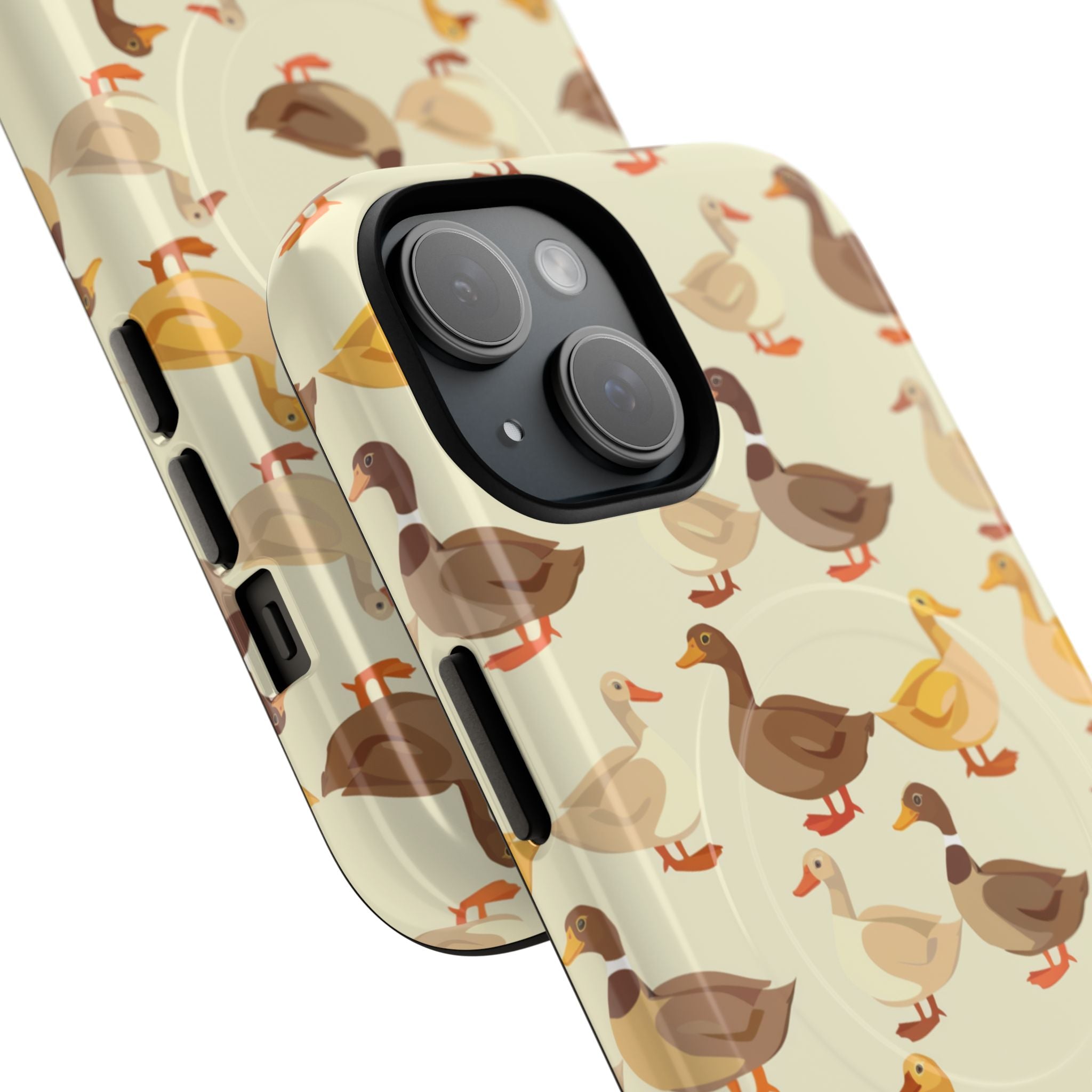Tough MagSafe Phone Case with Cute Pastel Duck Pattern Design
