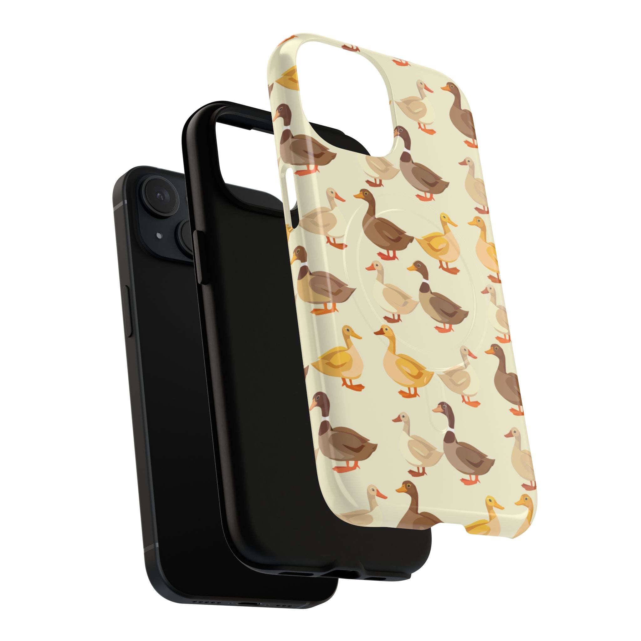 Tough MagSafe Phone Case with Cute Pastel Duck Pattern Design