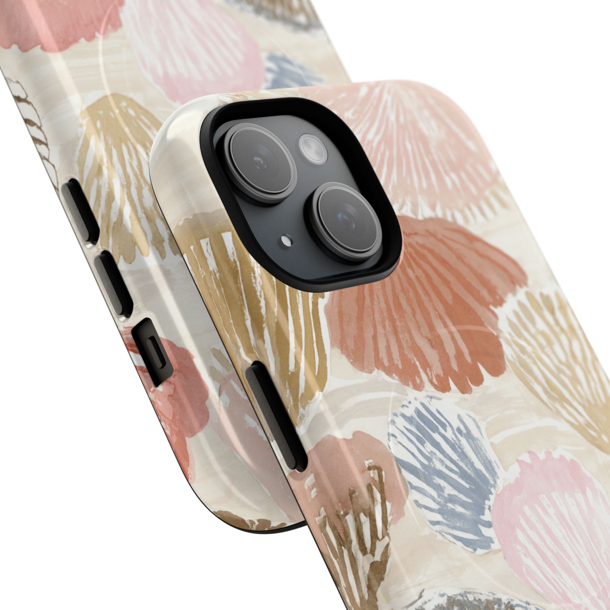 Seashell Watercolor Phone Case — Coastal Shell Art MagSafe Magnetic Cover