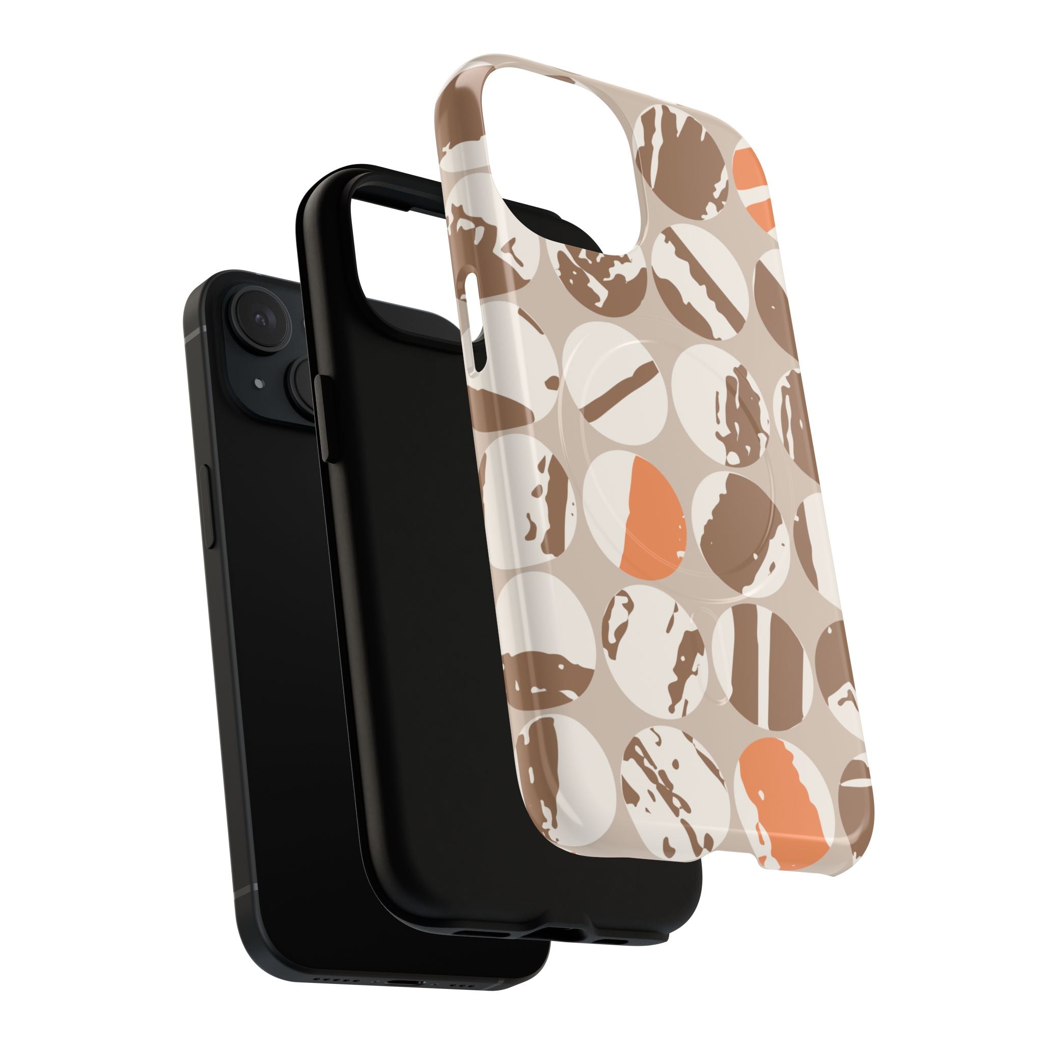 Abstract Neutral MagSafe Phone Case | Beige Terracotta Protective Cover