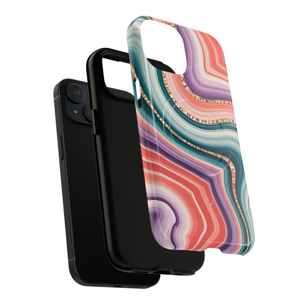 Colorful Agate MagSafe Phone Case | Boho Tough Protection