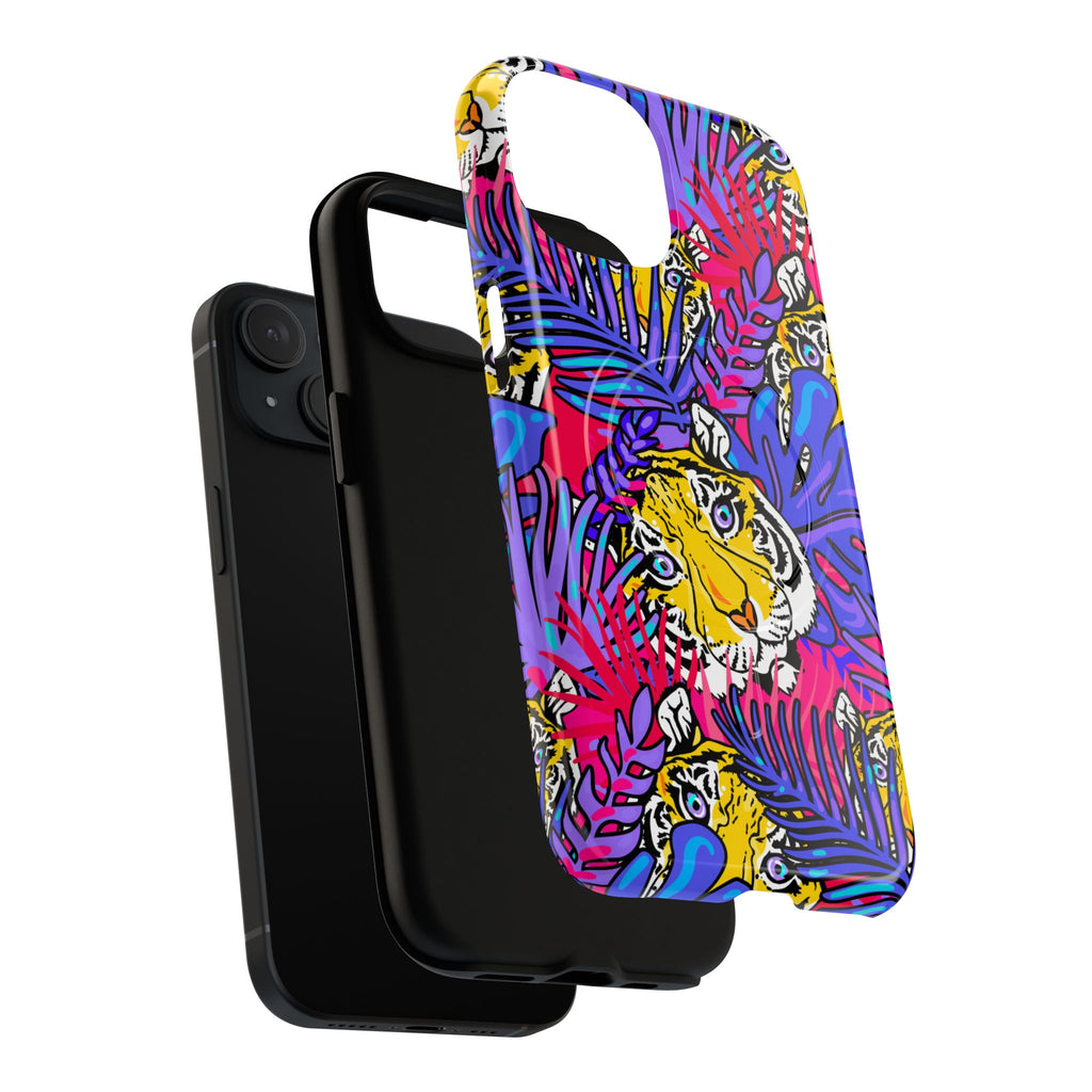 Tropical Tiger Phone Case — Bold Jungle Animal Print MagSafe Magnetic Cover