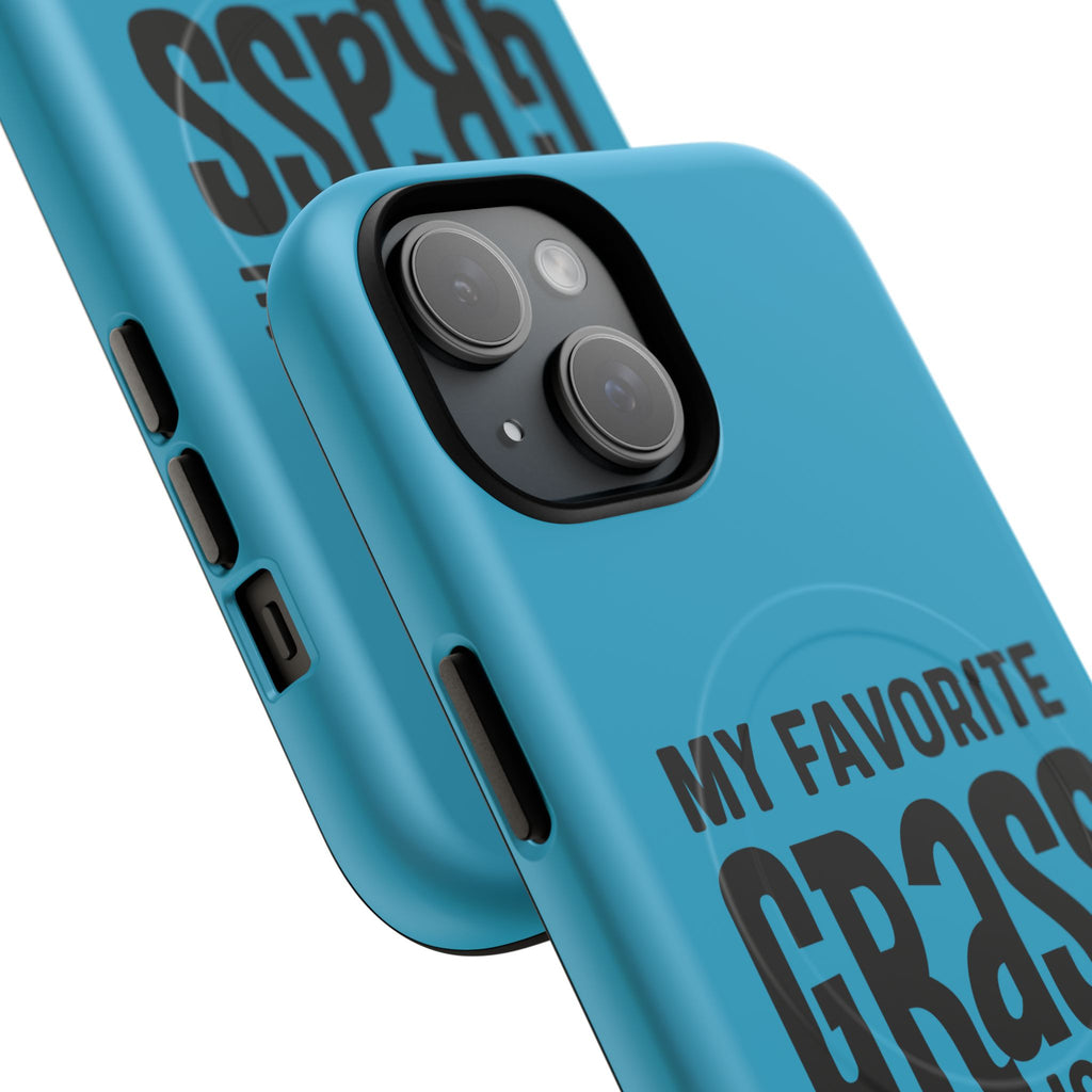 Blue Grass Phone Case — “My Favorite Grass Is Blue” Tough Magnetic Protective Case