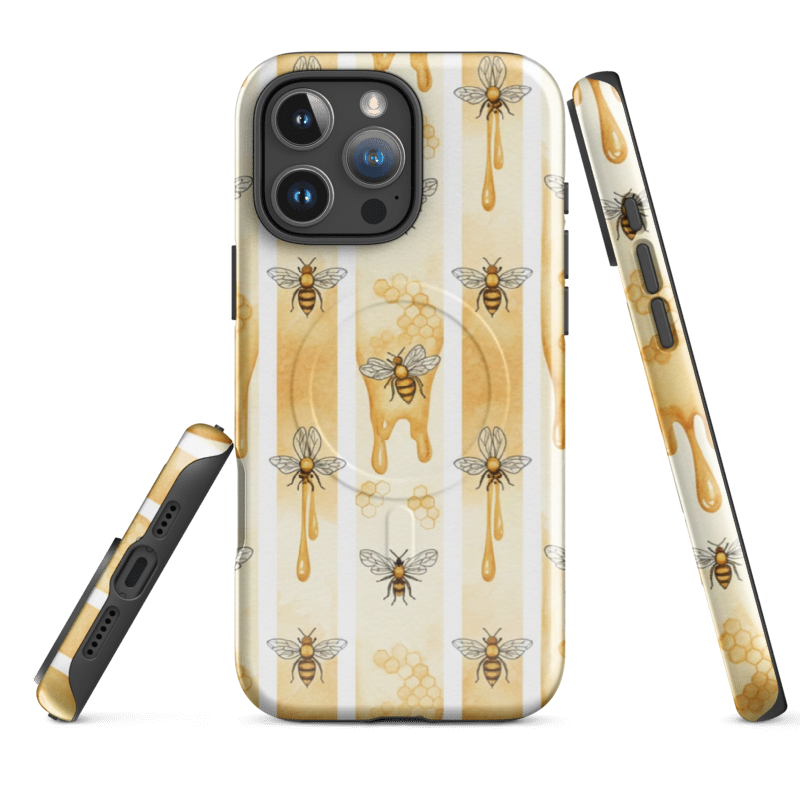 Wild Root Cases: Golden Honeybee Hive - Elegant Honeycomb & Bees Cell Phone Case