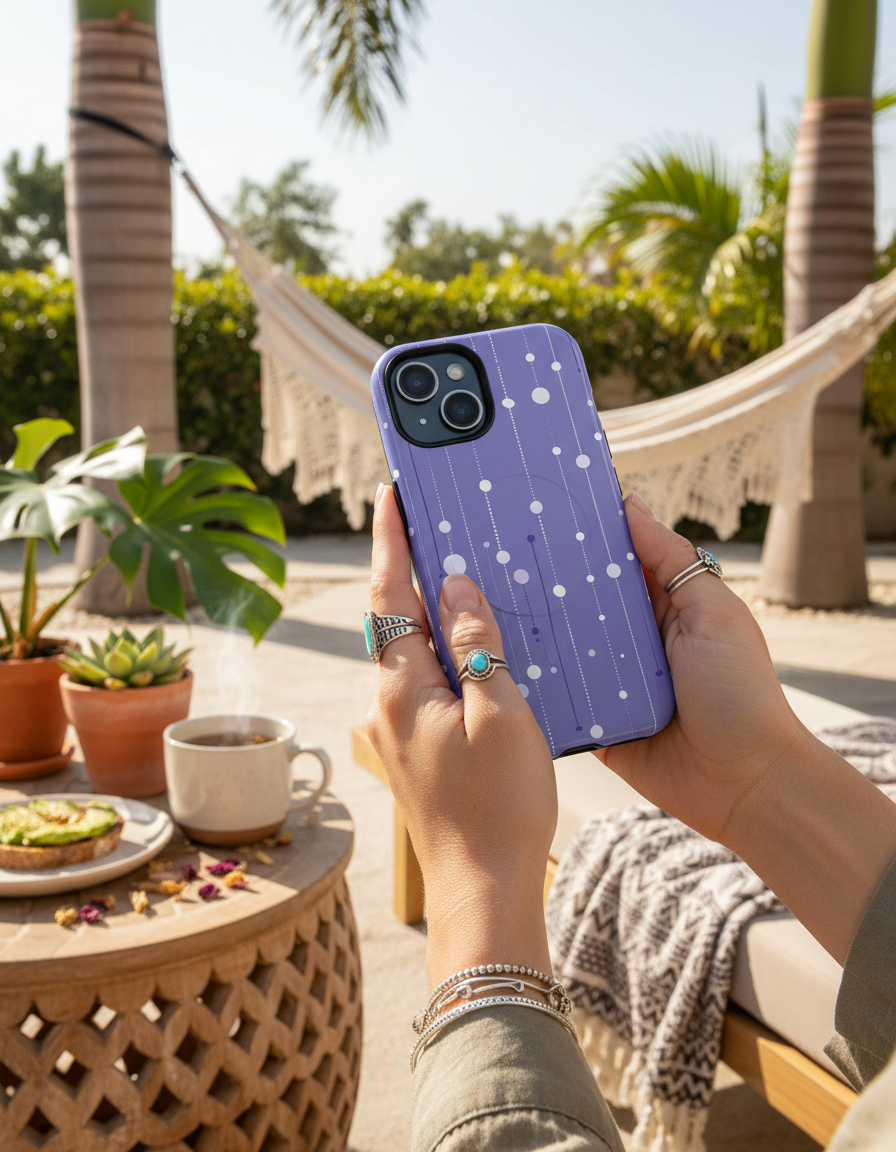 Purple Constellation Tough Magnetic Phone Case — Durable Magnetic Shockproof Design