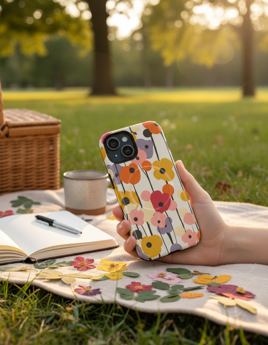 Retro Poppy Phone Case | Floral Pop MagSafe iPhone Case | Wild Root Cases