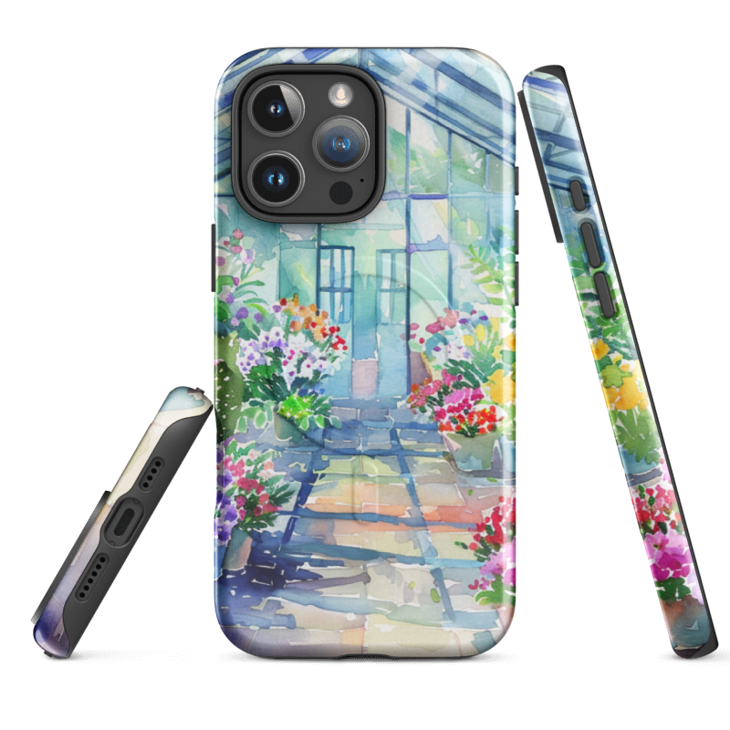 Watercolor Greenhouse Flower Phone Case | Wild Root Cases