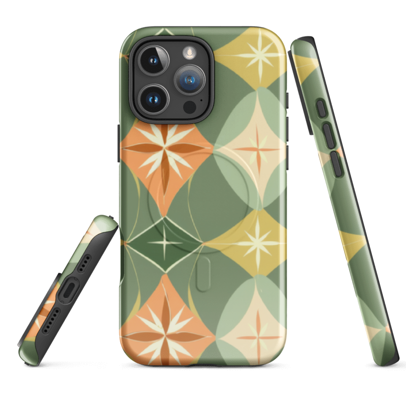 Ornate Retro Star Cell Phone Case - Vintage Charm & Protection