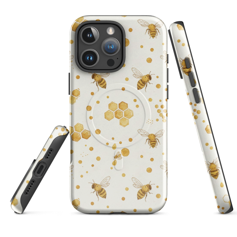 Wild Root Cases: Honeycomb Hive - Tiny Bees & Honeycomb Design Cell Phone Case