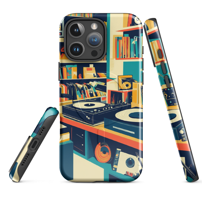 Vintage Vinyl Record Phone Case – Retro Record Player Turntable Case | Wild Root Cases