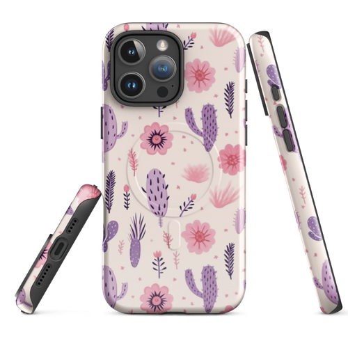 Boho Cactus Phone Case – Spring Desert Floral Protective Case | Wild Root Cases