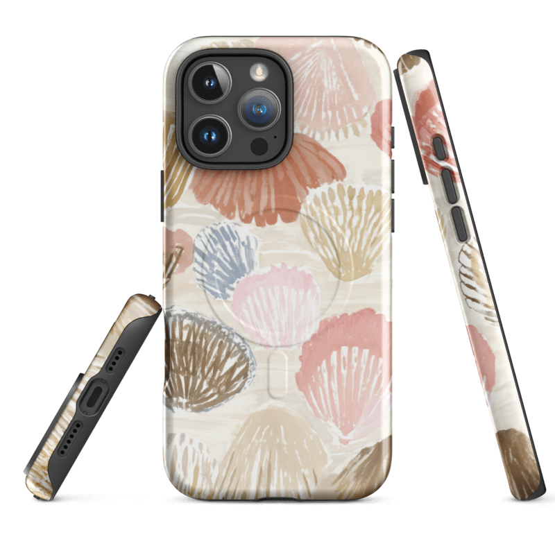 Neutral Seashell Phone Case – Coastal Boho Beach Aesthetic Case | Wild Root Cases