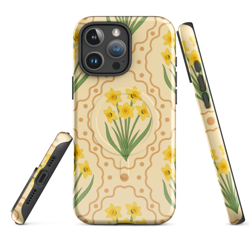 Yellow Daffodil Bouquet Phone Case – Spring Floral Protective Case | Wild Root Cases