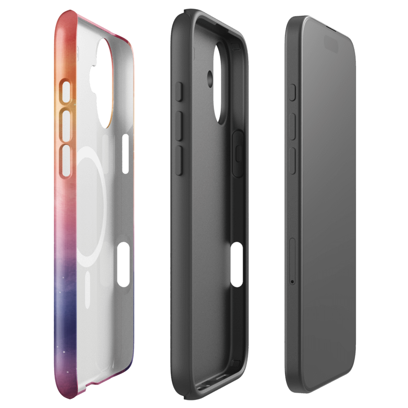 Watercolor Blue Pink Sky iPhone Case | Pastel Aesthetic Cloud Phone Cover by Wild Root Cases