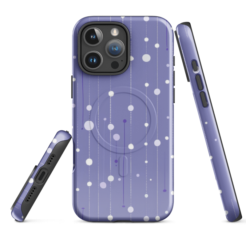 Wild Root Cases - Purple Polka Dot iPhone Case with MagSafe - Whimsical & Protective