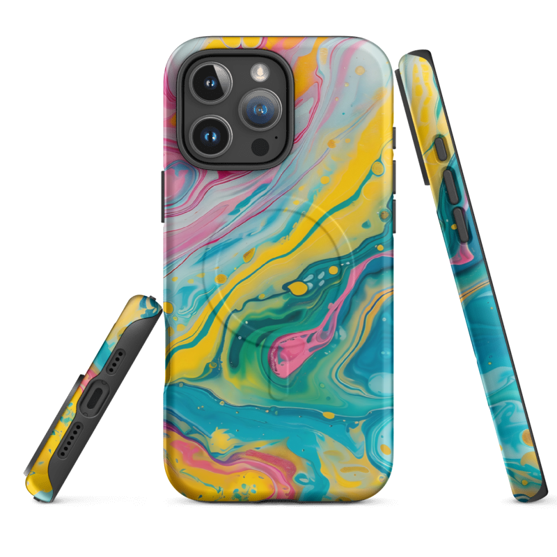 Wild Root Cases | Artistic Swirl Paint Phone Case – Vibrant Rainbow Design for Spring & Summer