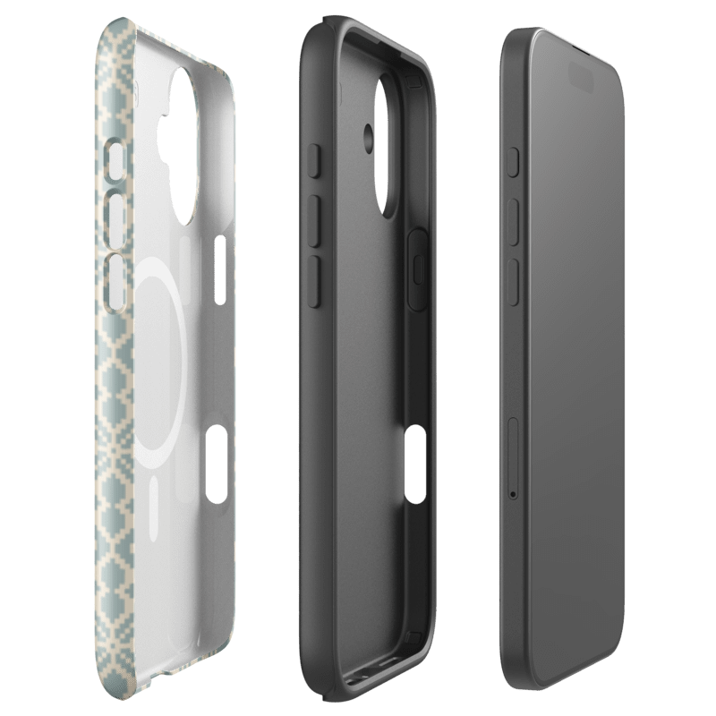 Soft Blue Faux Lace iPhone Case - Durable Drop Protection by Wild Root Cases